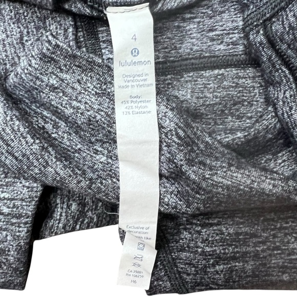 Lululemon •Wunder Under Hi-Rise Tight *Luon 28" Heathered Black Size 4 - Picture 9 of 10